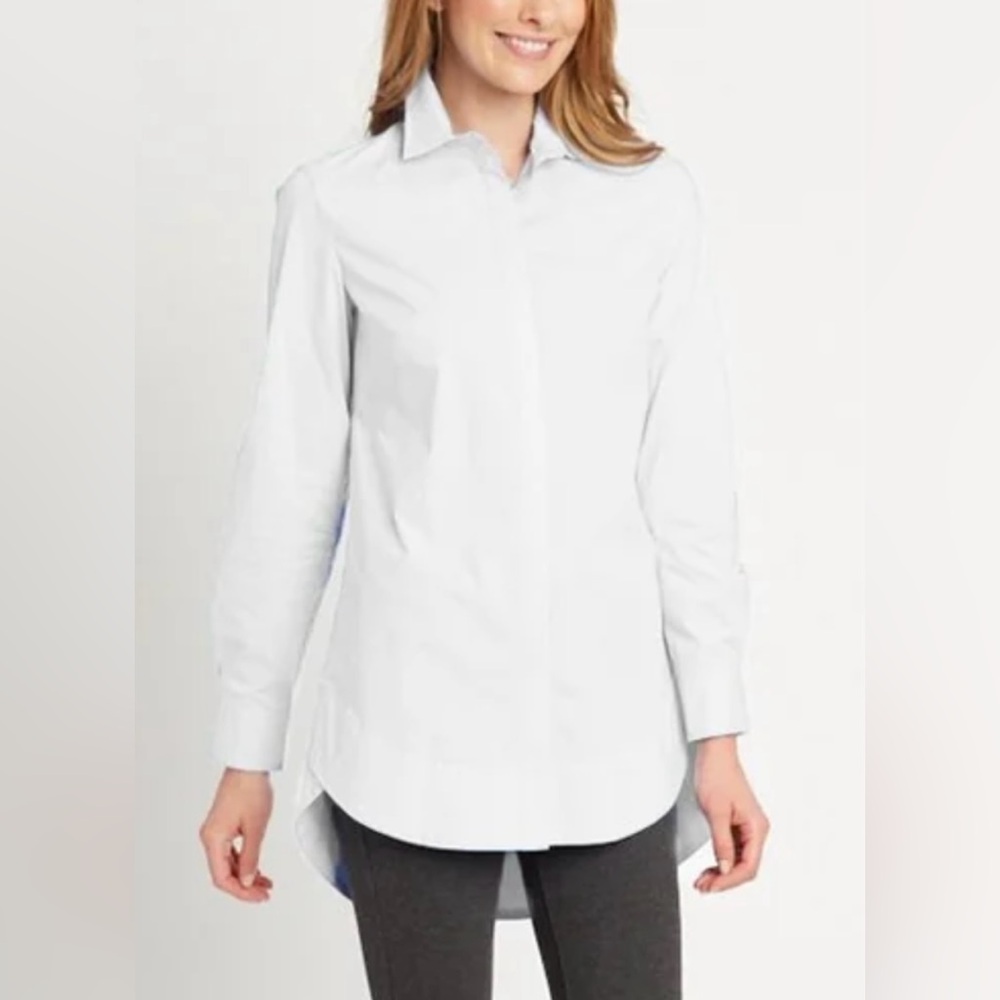 Tyler Boe Sherri button down White tunic Shirt